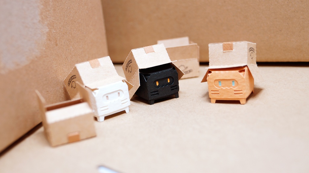 はこねこ ダンボールつむり くろ