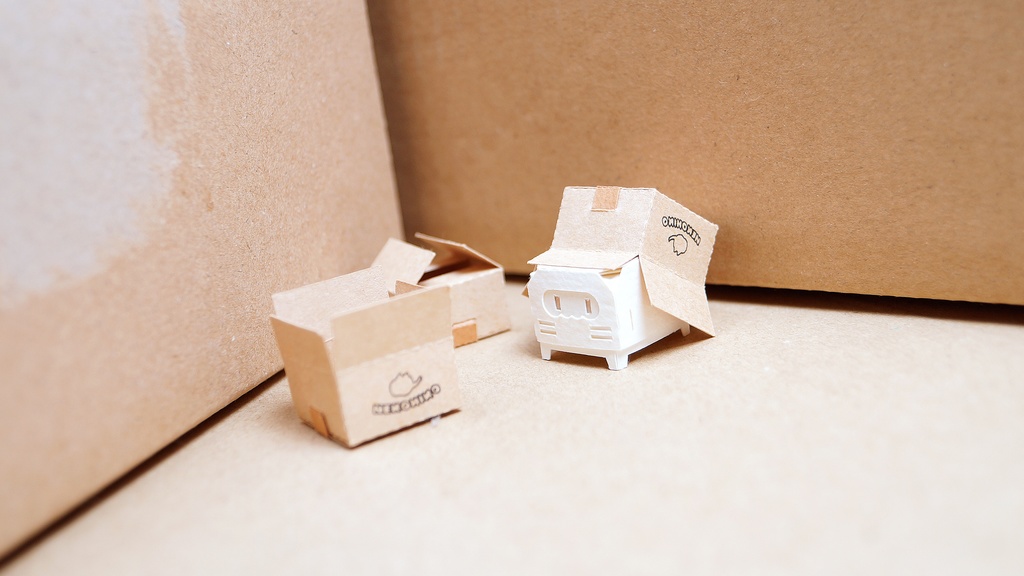 はこねこ ダンボールつむり しろ