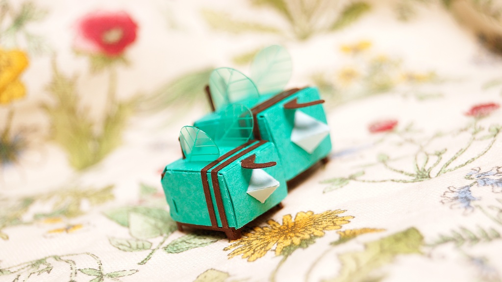 はこねこ みつばちのおやこ チョコミント