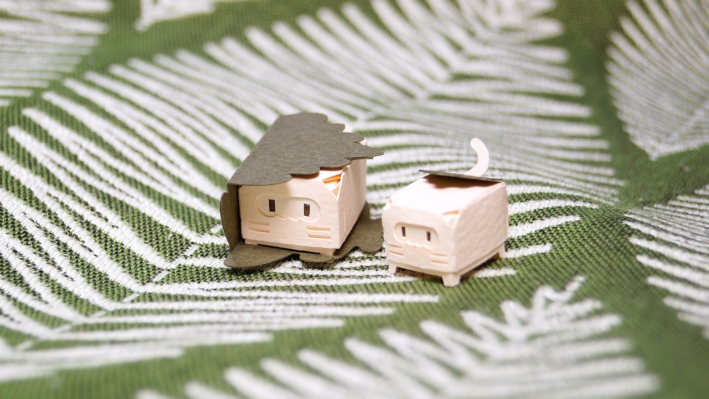 はこねこ かしわもちのおやこ もも