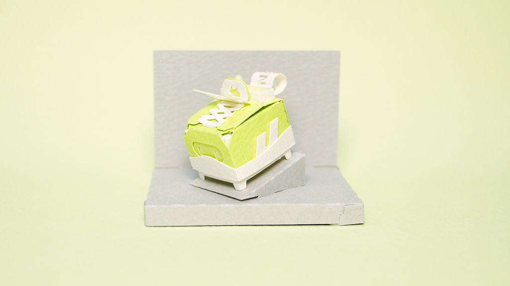 はこねこ スニーカー LIME×WHITE