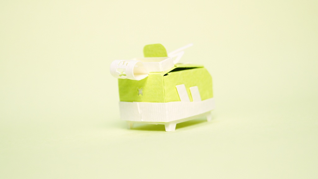 はこねこ スニーカー LIME×WHITE