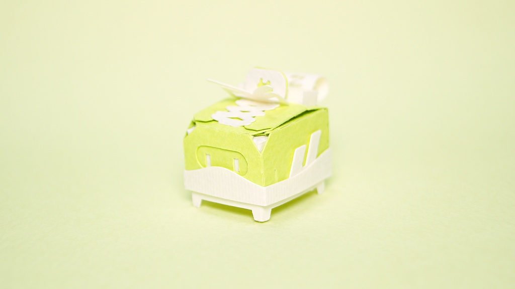 はこねこ スニーカー LIME×WHITE