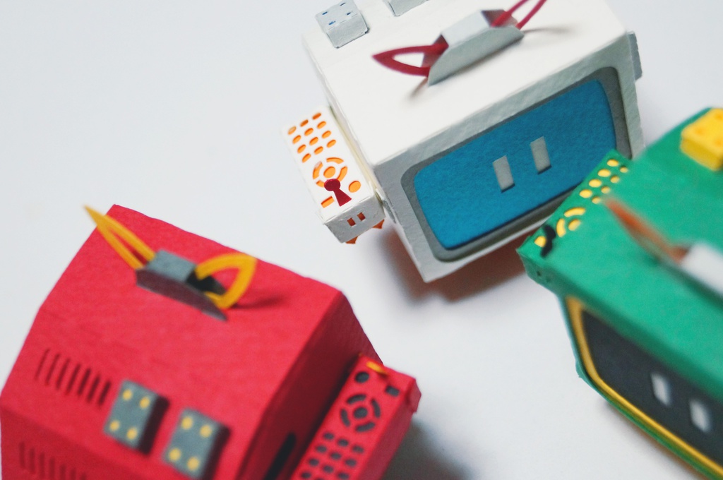 テレコ NO.002(ペーパークラフト)