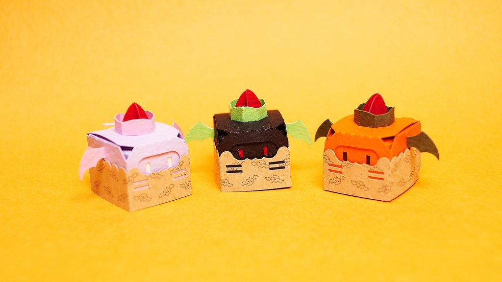 はこねこ こあくまカップケーキ パンプキン