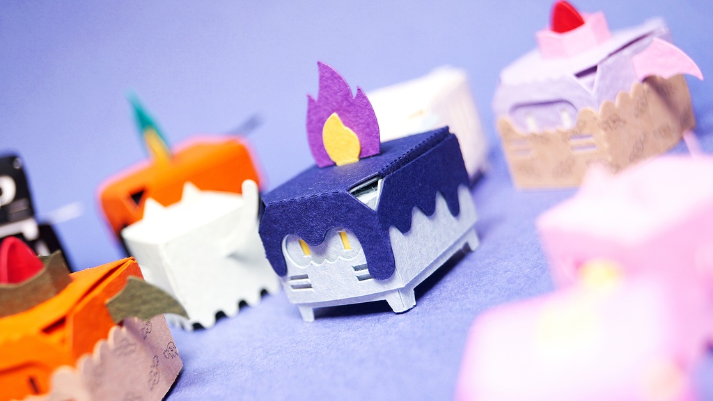 はこねこ ハロウィンキャンドル オレンジ