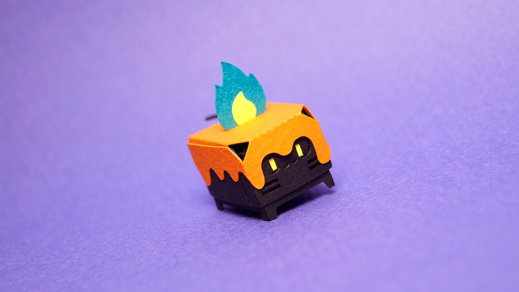 はこねこ ハロウィンキャンドル オレンジ