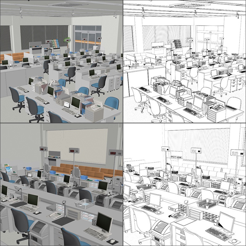 【3D背景】銀行