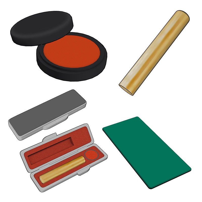 【3D素材】印鑑セット