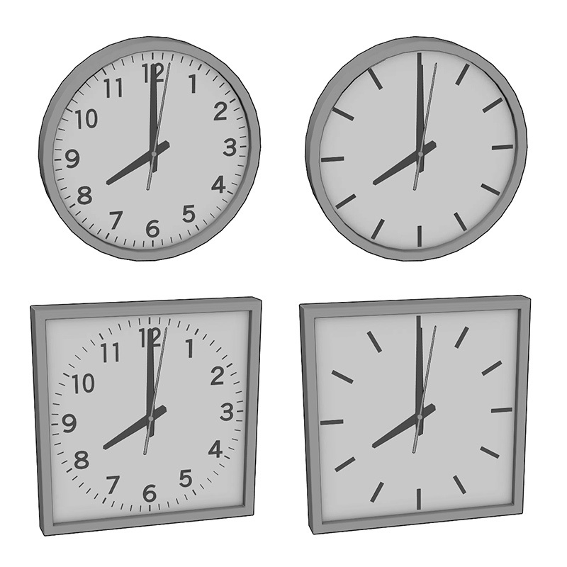 【3D素材】壁掛け時計