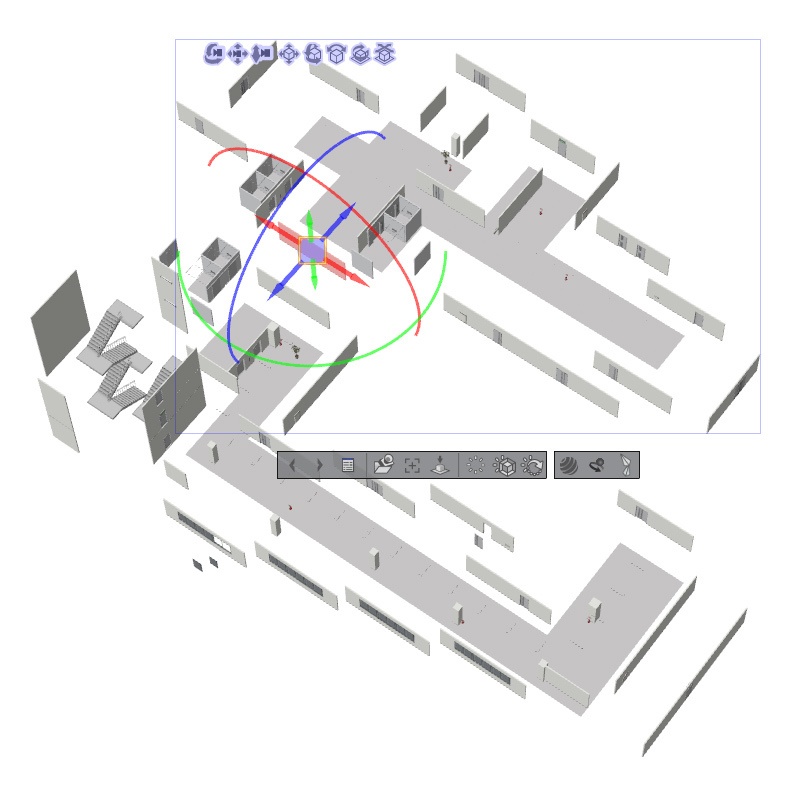 【3D背景】オフィス廊下