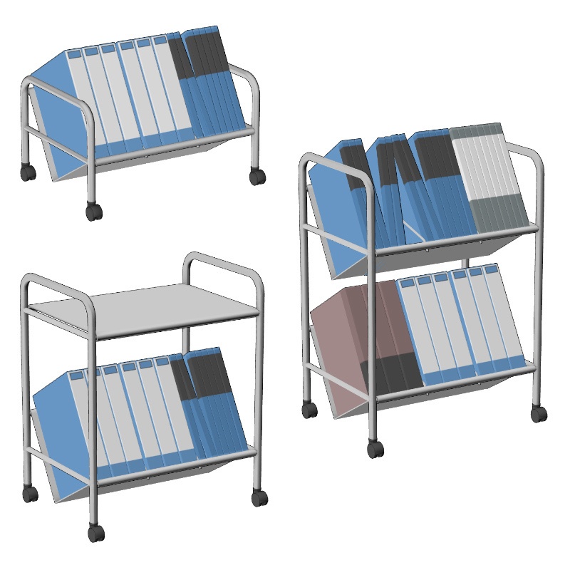 【3D素材】ファイルワゴン