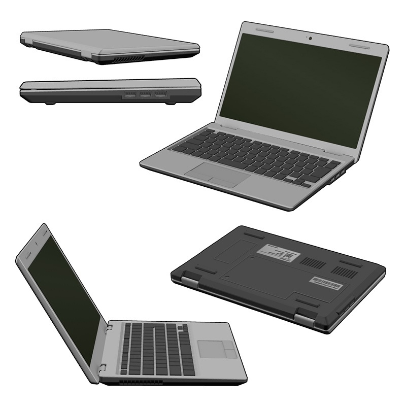 【3D素材】ノートPC