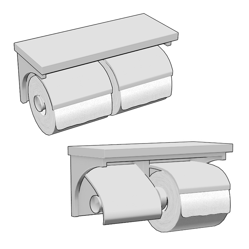 【3D素材】洋式トイレ フラッシュバルブ式