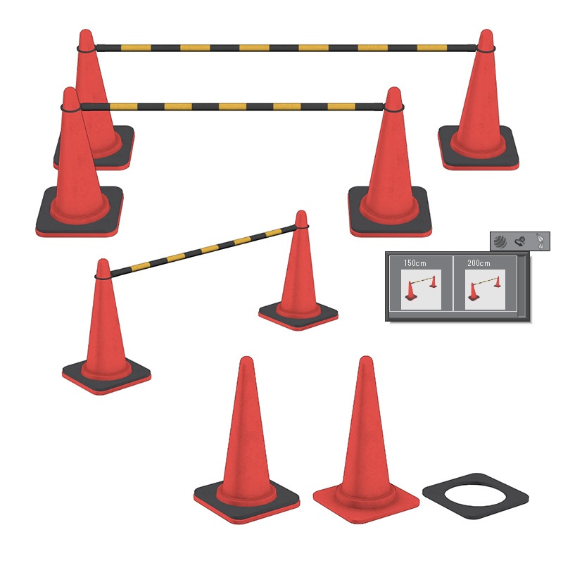 【3D素材】ロードコーン