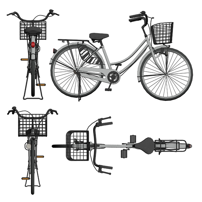 【3D素材】ママチャリ