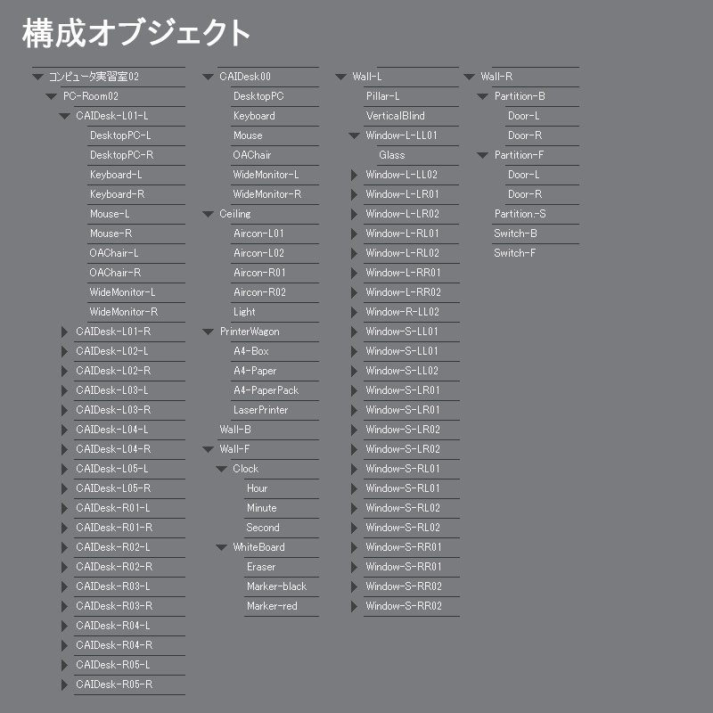 【3D背景】コンピュータ実習室