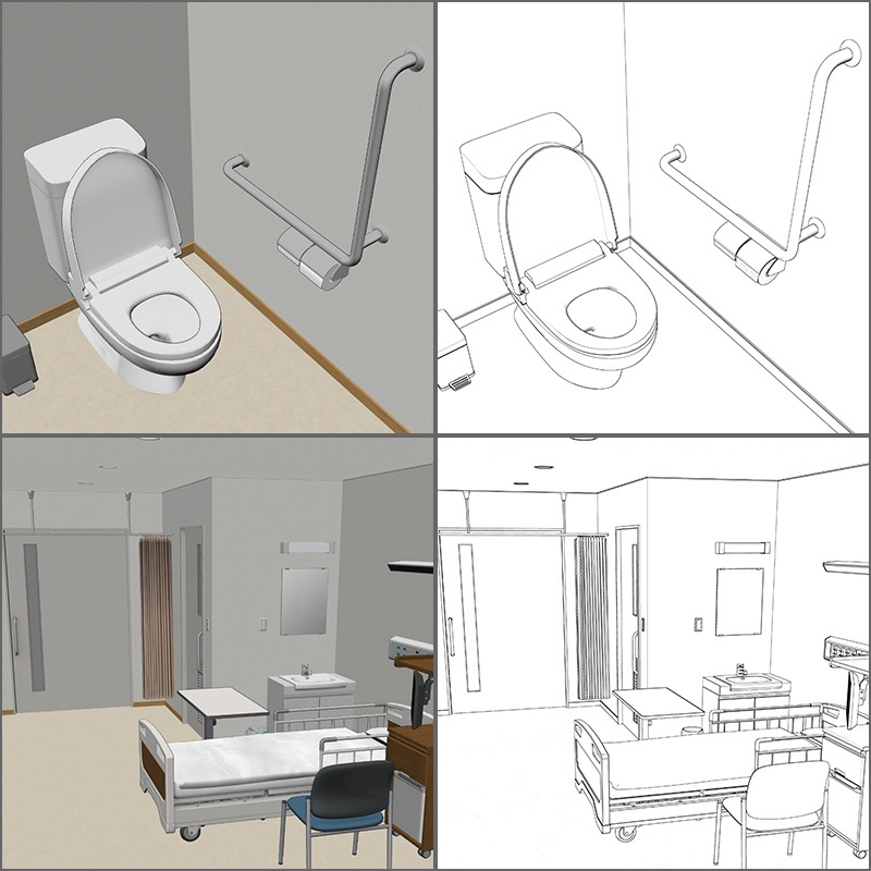 【3D背景】病院 一般病室
