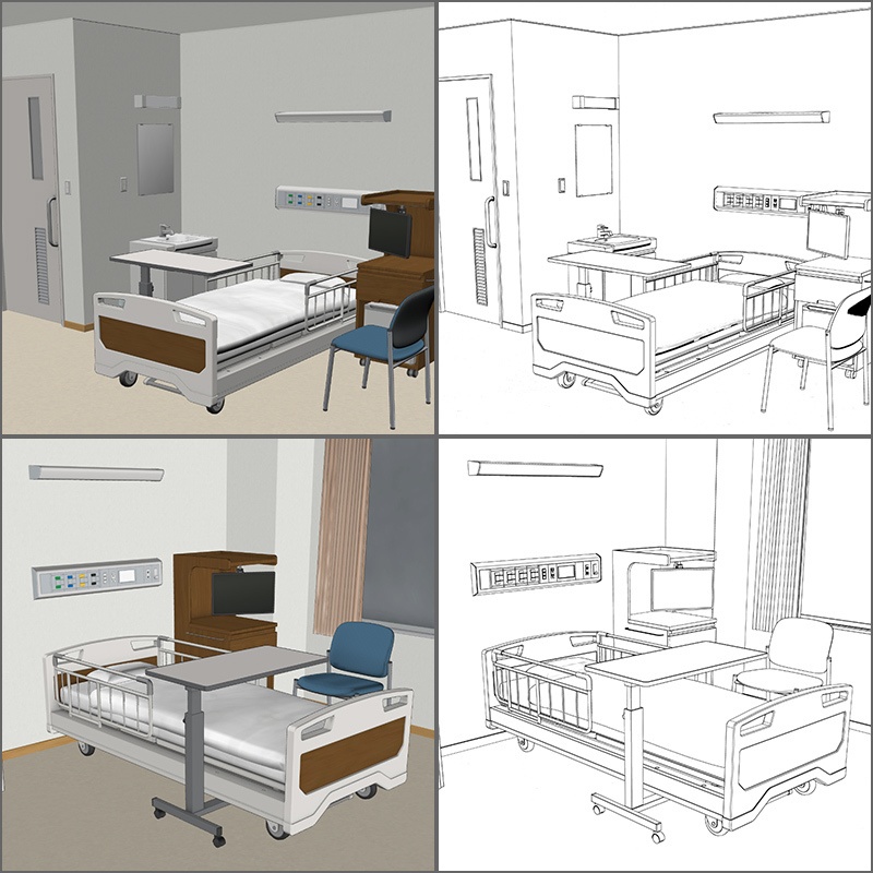 【3D背景】病院 一般病室
