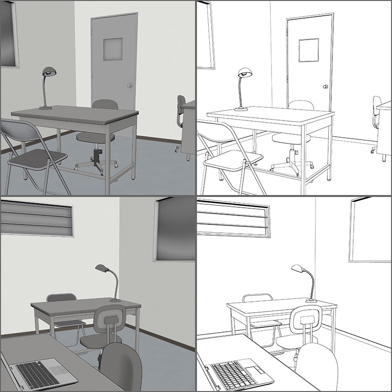 【3D背景】取調室