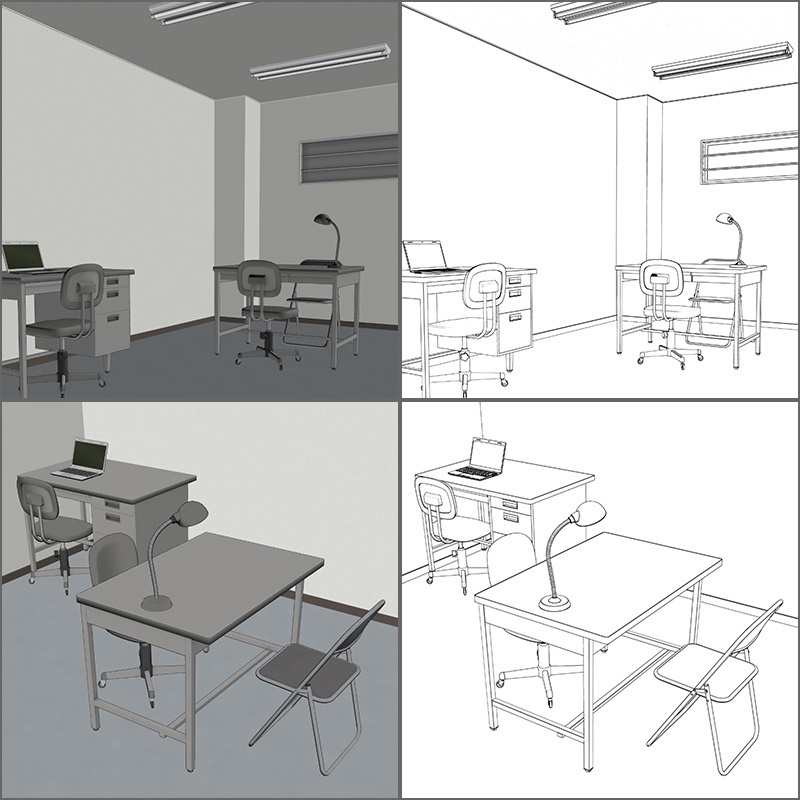 【3D背景】取調室