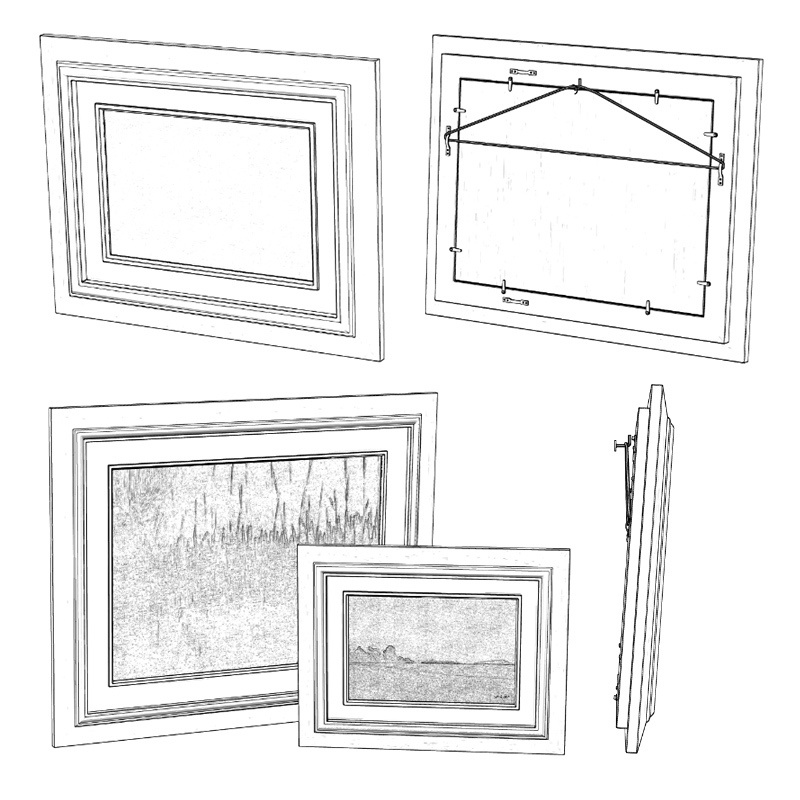 【3D素材】油絵用額縁