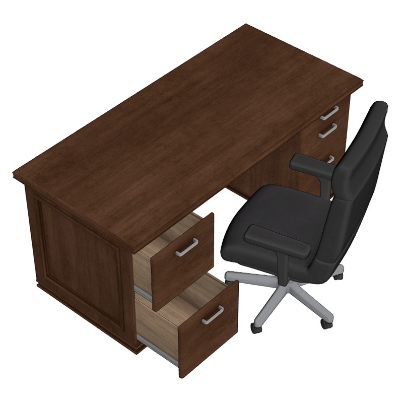 【3D素材】役員デスクセット