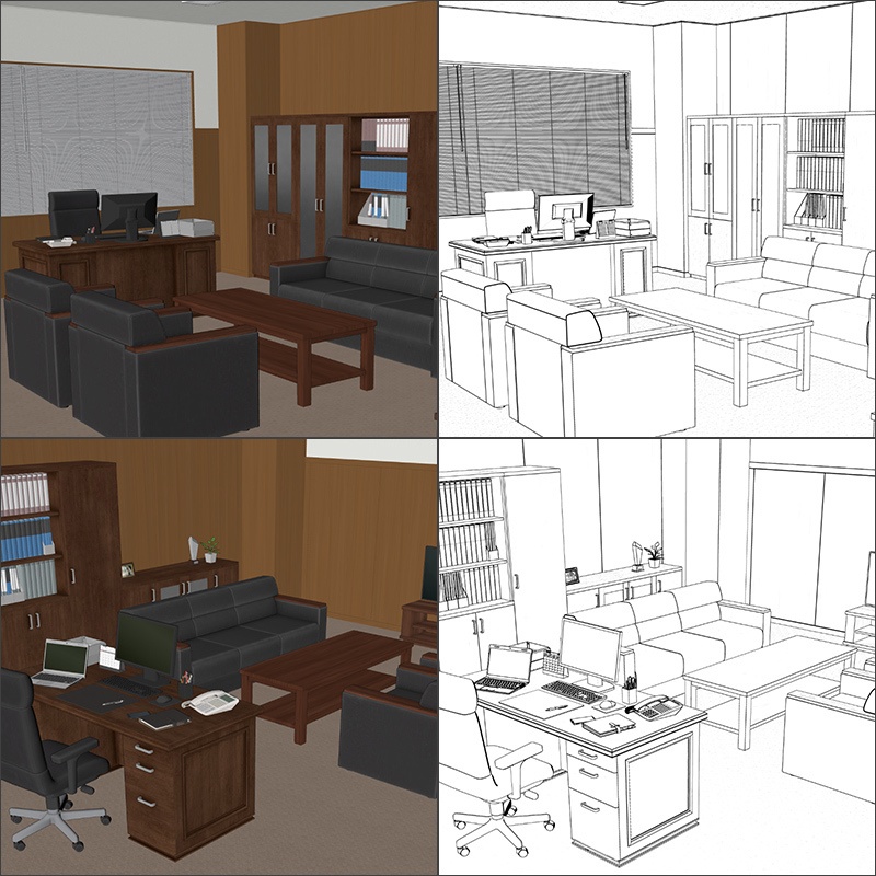 【3D背景】役員室