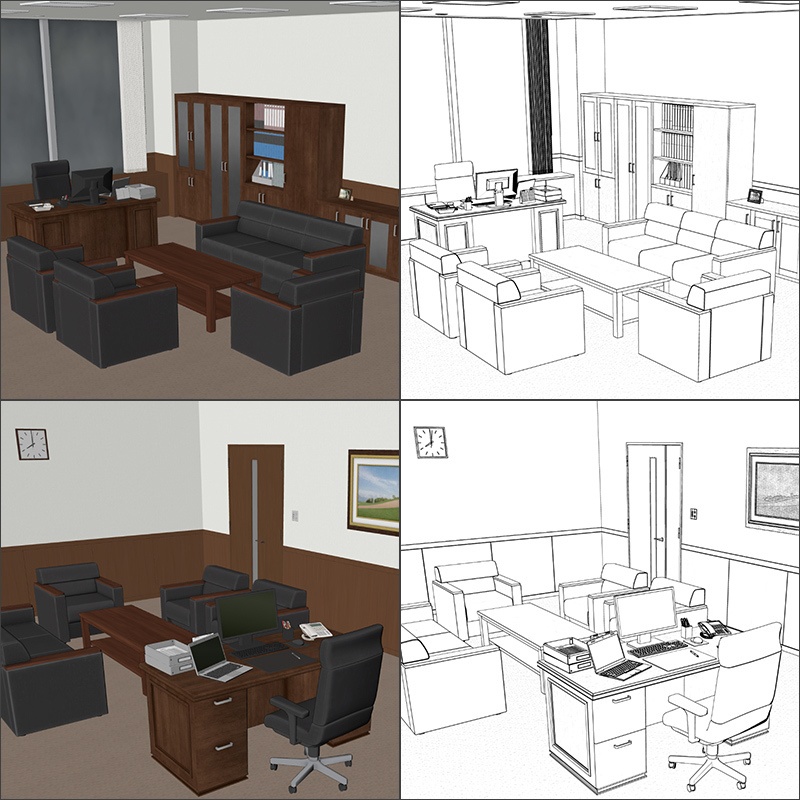 【3D背景】役員室