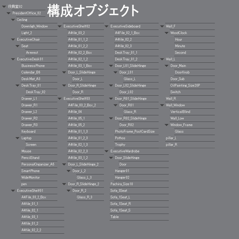 【3D背景】役員室