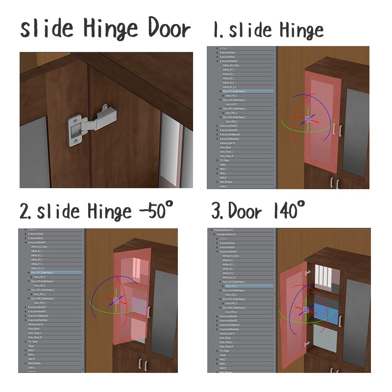 【3D素材】役員用家具セット