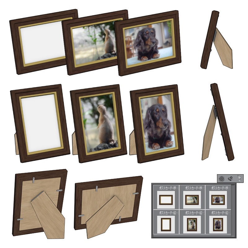 【3D素材】卓上フォトフレーム