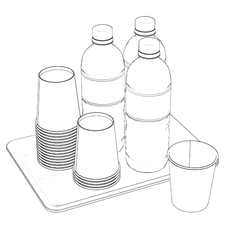 【3D素材】ミネラルウォーターセット