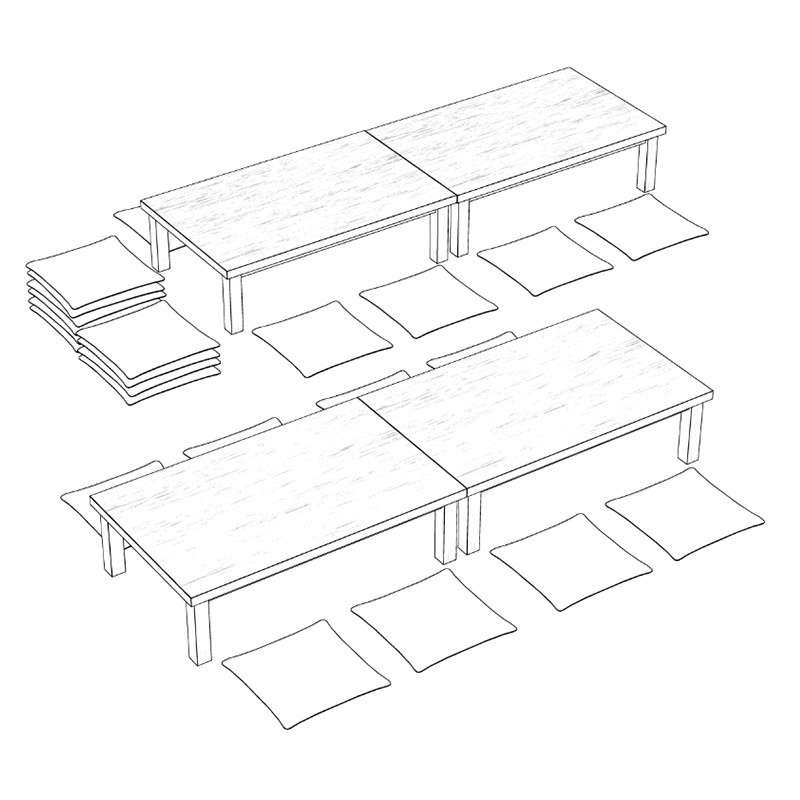 【3D素材】座卓セット