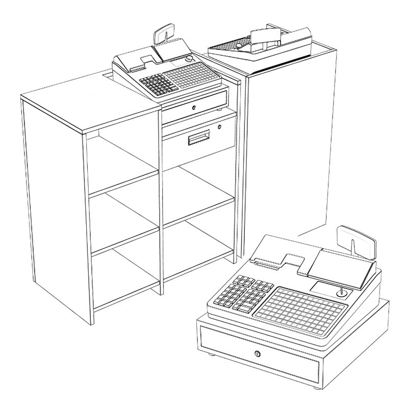 【3D素材】レジカウンター