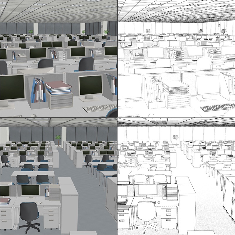 【3D背景】高層オフィスフロア