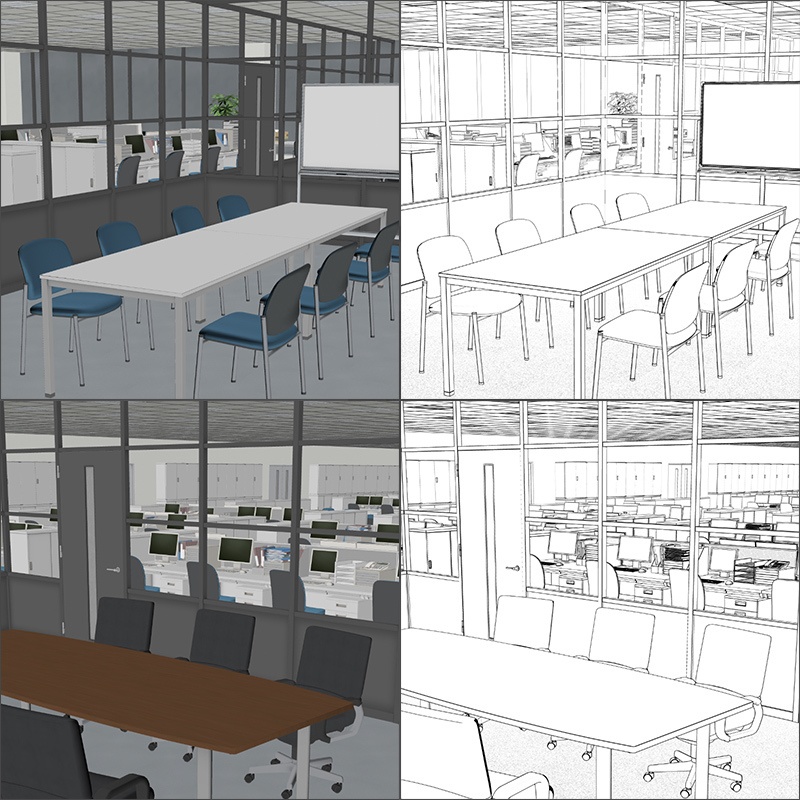 【3D背景】高層オフィスフロア