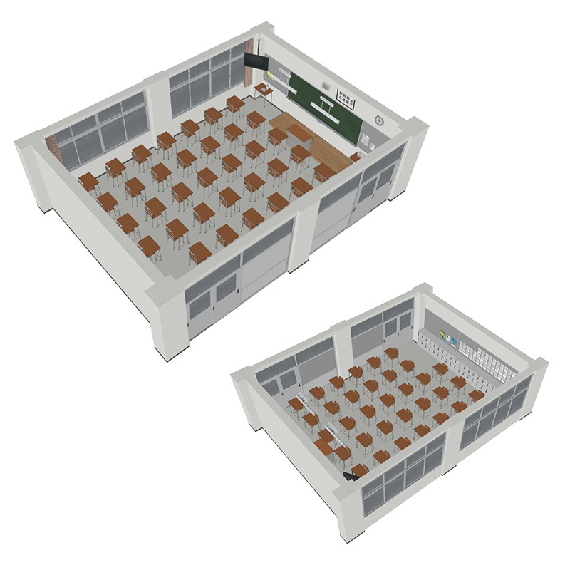 【3D背景】高校 教室