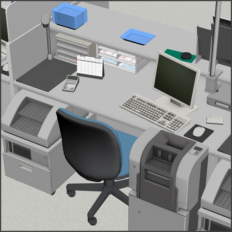 【3D素材】金融機器