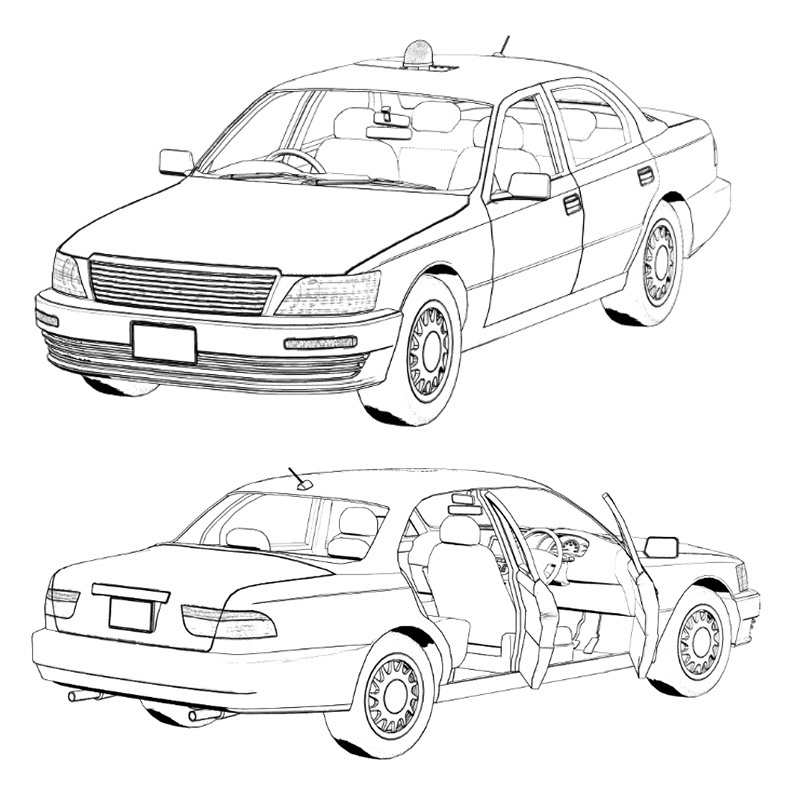 【3D素材】覆面パトカー