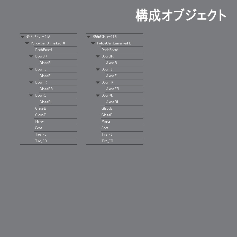 【3D素材】覆面パトカー