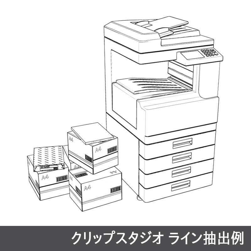 【3D素材】業務用複合機セット