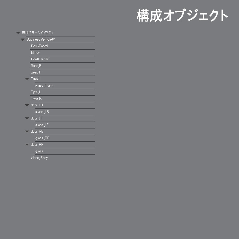 【3D素材】商用ステーションワゴン