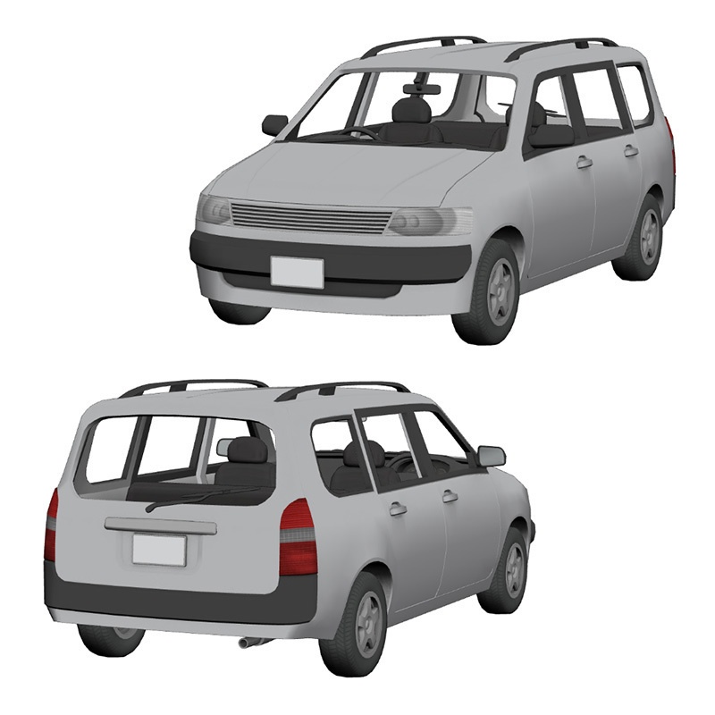 【3D素材】商用ステーションワゴン