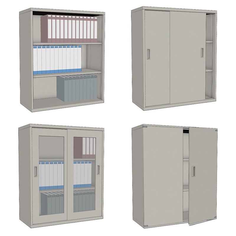 【3D素材】スチール書庫セット