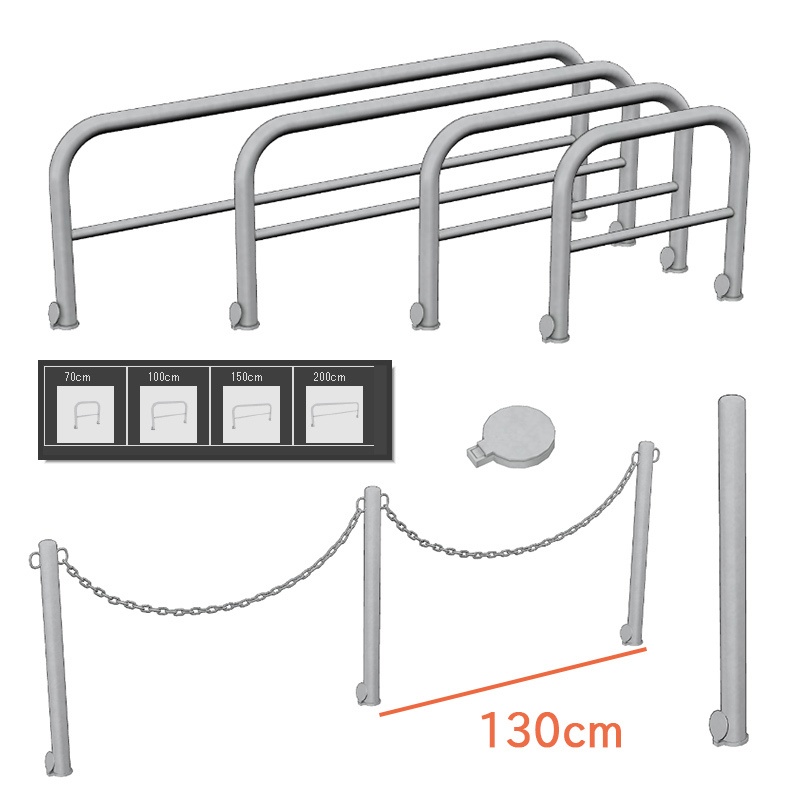 【3D素材】車止めポール