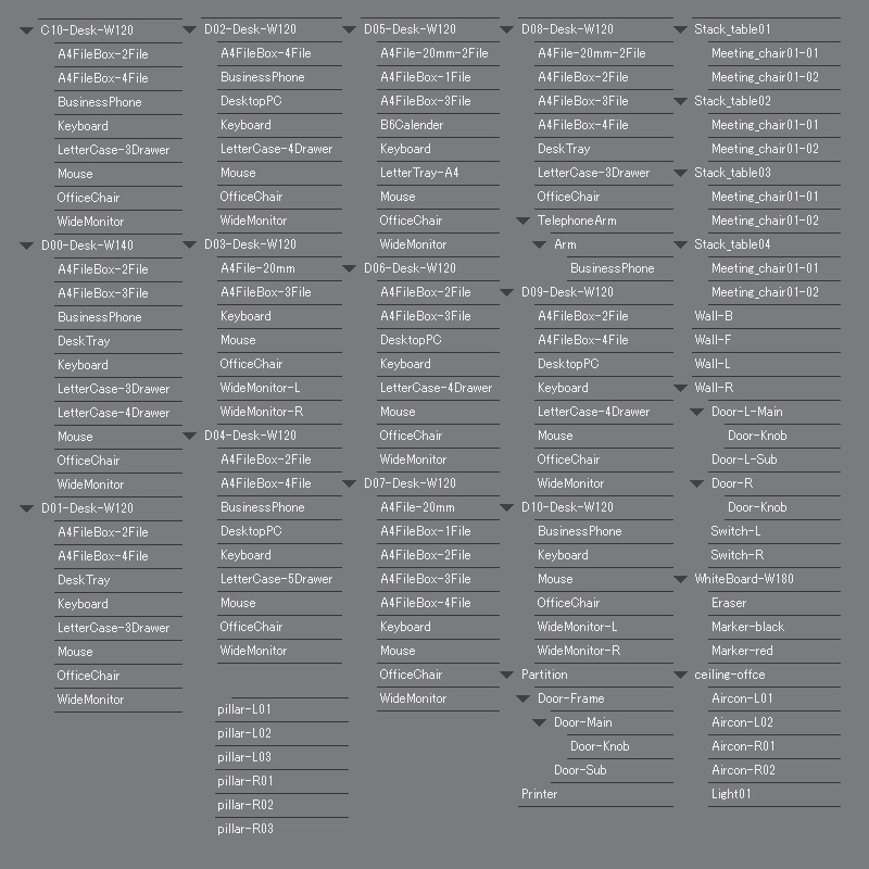【3D背景】オフィスフロア