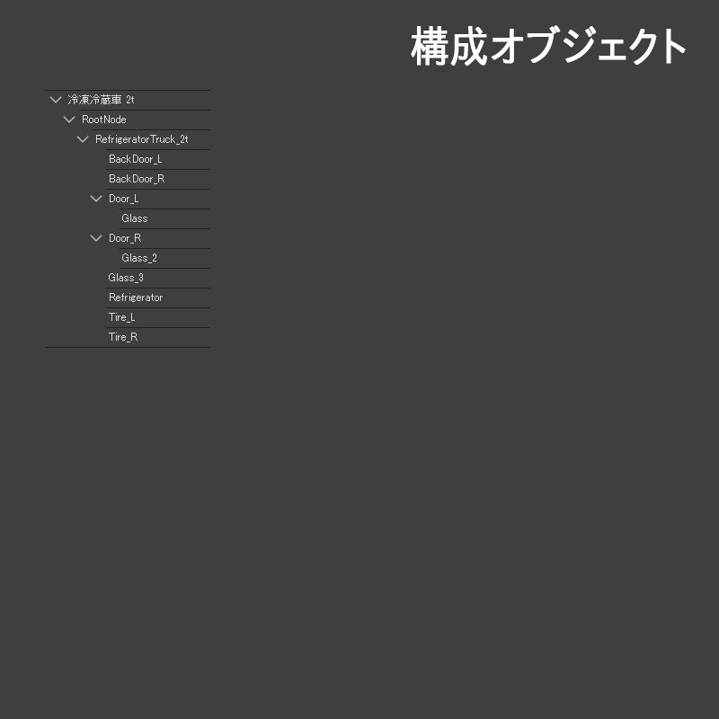 【3D素材】冷凍冷蔵車