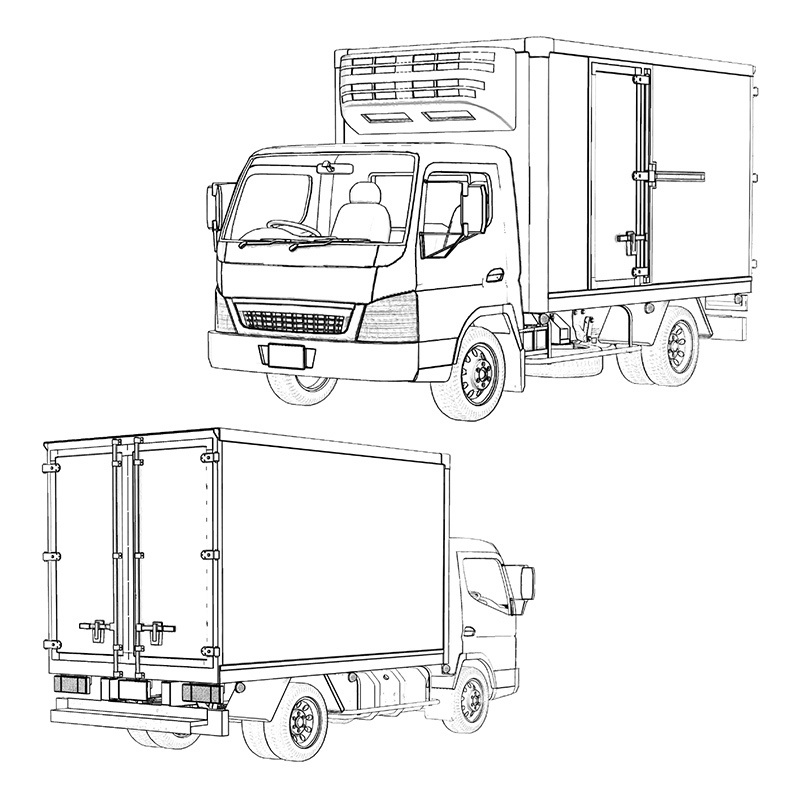 【3D素材】冷凍冷蔵車