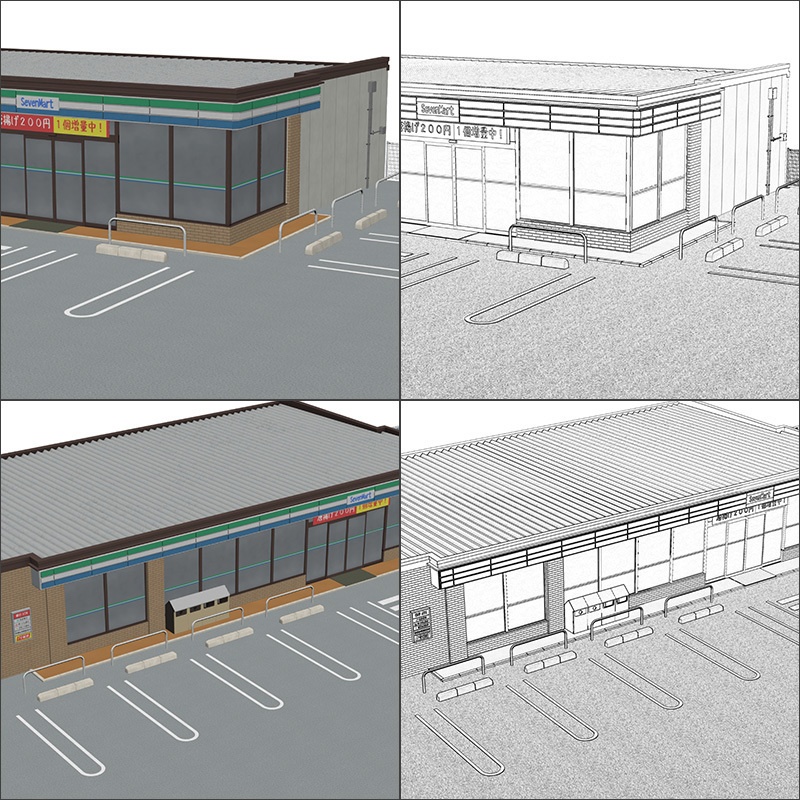 【3D背景】コンビニエンスストア